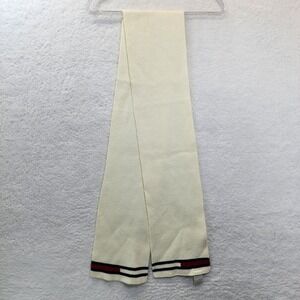 Vintage Y2K Tommy Hilfiger Unisex Winter Scarf Cream Knit 2004 Streetwear Preppy